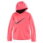 Girls 7-16 Nike Swoosh Therma Fleece Hoodie, Size: Medium, Med Red