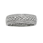 14k White Gold 1/4-ct. T.w. Diamond Braided Wedding Ring, Women's, Size: 6