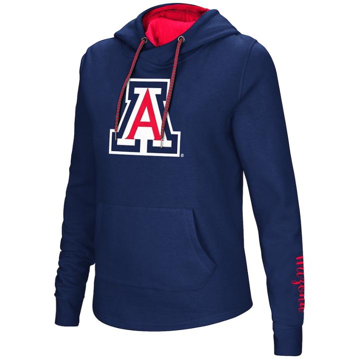 Women's Arizona Wildcats Crossover Hoodie, Size: Xxl, Dark Blue