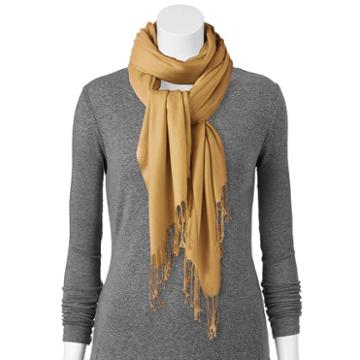 Apt. 9&reg; Twill Pashmina Wrap, Brown
