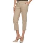 Women's Apt. 9&reg; Torie Midrise Capris, Size: 6, Lt Beige