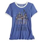 Girls 7-16 & Plus Size Mudd&reg; Ringer Graphic Tee, Size: 12 1/2, Blue (navy)