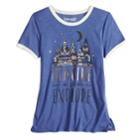 Girls 7-16 & Plus Size Mudd&reg; Ringer Graphic Tee, Size: 12 1/2, Blue (navy)