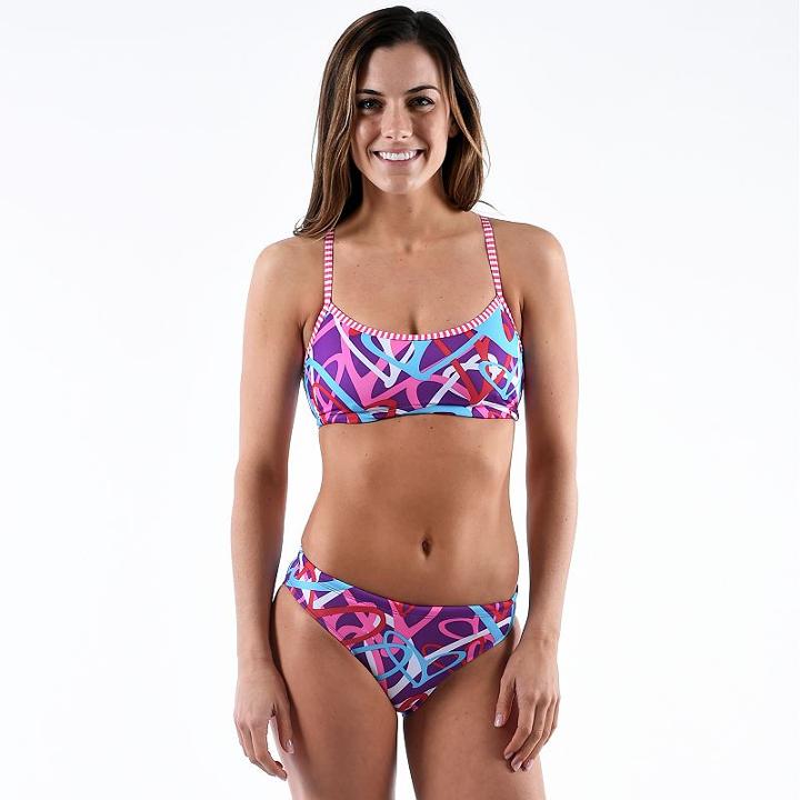 Women's Dolfin Uglies Printed Workout Bikini 2-pc. Set, Size: Xxs, Red Other