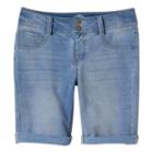Girls Plus Size So&reg; Perfectly Soft Denim Bermuda Shorts, Girl's, Size: 12 1/2, Blue