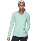Women's Tek Gear V-neck Fleece Hoodie, Size: Medium, Med Green