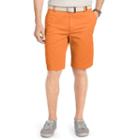 Men's Izod Flat-front Chino Shorts, Size: 36, Orange
