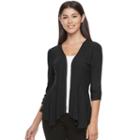 Juniors' Candie's&reg; Draped Peplum Cardigan, Girl's, Size: Xl, Black