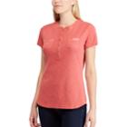 Women's Chaps Solid Henley Top, Size: Xs, Pink