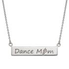 Sterling Silver Dance Mom Bar Necklace, Women's, Size: 16, Grey
