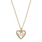 Love Openwork Heart Pendant Necklace, Women's, Gold