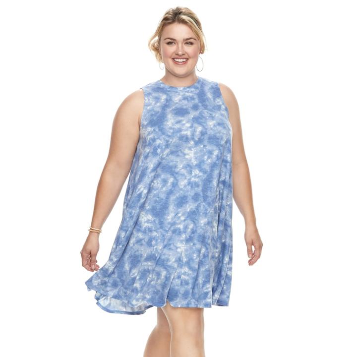 Plus Size Sonoma Goods For Life&trade; High Neck Swing Dress, Women's, Size: 2xl, Blue (navy)