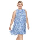 Plus Size Sonoma Goods For Life&trade; High Neck Swing Dress, Women's, Size: 2xl, Blue (navy)
