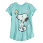 Girls 4-10 Jumping Beans&reg; Slubbed Snoopy Graphic Tee, Size: 8, Turquoise/blue (turq/aqua)