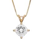 Forever Brilliant 2 Carat T.w. Lab-created Moissanite 14k Gold Pendant Necklace, Women's, Size: 18, White