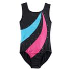 Girls 4-14 Jaques Moret Amazing Dots Colorbloack Leotard, Size: Small, Black