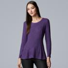 Women's Simply Vera Vera Wang Godet Pleated Top, Size: Xxl, Drk Purple
