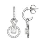 Forever Brilliant 14k White Gold 1 5/8 Carat T.w. Lab-created Moissanite Halo Drop Earrings, Women's