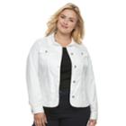 Plus Size Croft & Barrow&reg; Jean Jacket, Women's, Size: 3xl, Natural