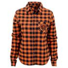 Juniors' Chicago Bears Buffalo Plaid Flannel Shirt, Women's, Size: Medium, Orange