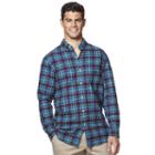 Men's Chaps Flannel Classic-fit Open Check Button-down Shirt, Size: Xl, Red