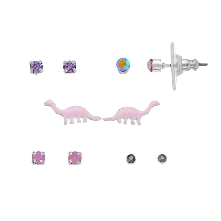 Lc Lauren Conrad Dinosaur Nickel Free Stud Earring Set, Women's, Multicolor