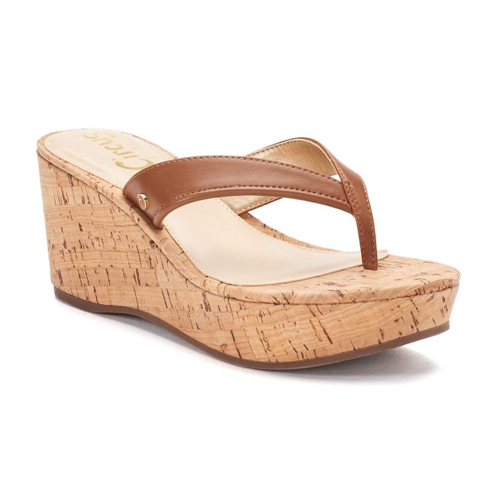 Circus By Sam Edelman Raven Women's Wedge Sandals, Size: Medium (9), Brown