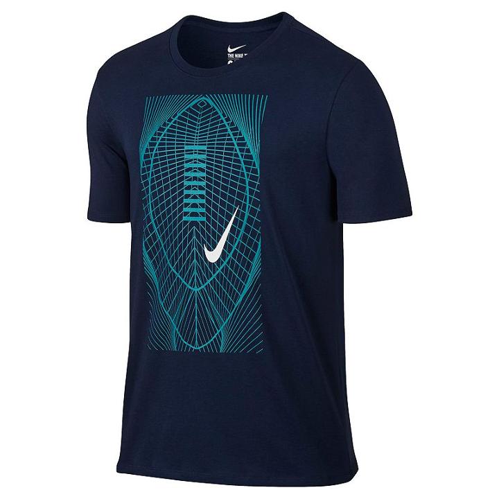 Men's Nike Football Emblem Tee, Size: Large, Blue (navy)