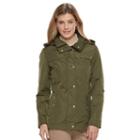 Women's Weathercast Hooded Anorak Rain Jacket, Size: Xl, Green