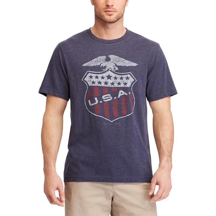 Big & Tall Chaps Fishing Graphic Tee, Men's, Size: Xl Tall, Blue (navy)