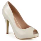 Journee Collection Lowis Women's Peep-toe High Heels, Girl's, Size: 8.5, White