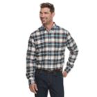Men's Croft & Barrow&reg; Slim-fit Flannel Button-down Shirt, Size: Medium, Light Grey