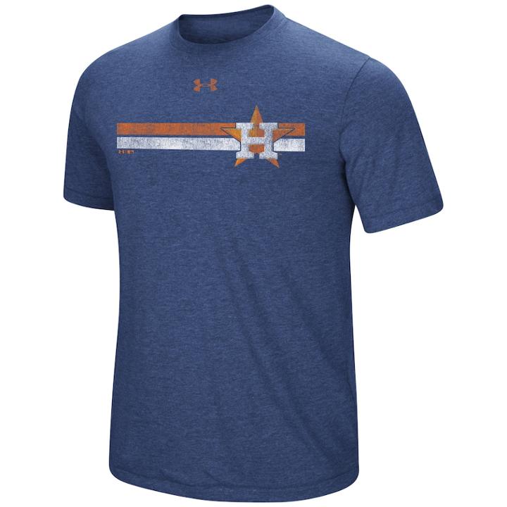 Men's Under Armour Houston Astros Stripe Graphic Tee, Size: Medium, Blue