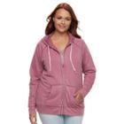 Plus Size Sonoma Goods For Life&trade; French Terry Hoodie, Women's, Size: 2xl, Dark Red
