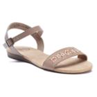 So&reg; Women's Embroidered Quarter Strap Sandals, Size: Medium (7), Brown Oth
