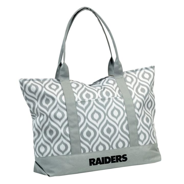Logo Brand Oakland Raiders Ikat Tote, Women's, Grey