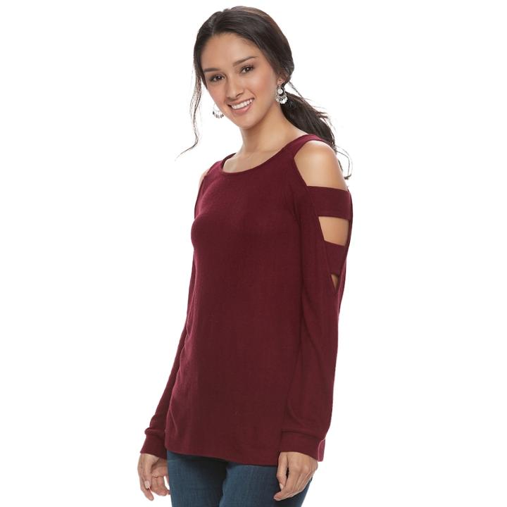 Juniors' Pink Republic Ladder-sleeve Top, Teens, Size: Xl, Red/coppr (rust/coppr)
