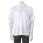 Men's Pebble Beach Classic-fit Geometric Performance Golf Polo, Size: Xxl, White