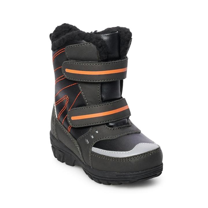 Totes Tommy Toddler Boys' Winter Boots, Size: 8 T, Dark Grey