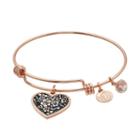 Love This Life Daughter I Love You Heart Bangle Bracelet, Women's, White
