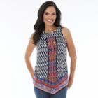Women's Ab Studio V-hem Print Tank, Size: Xlrg Av/rg, Ovrfl Oth