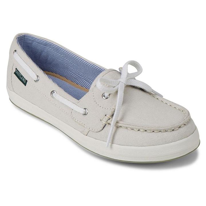 Eastland Skip Women's Canvas Boat Shoes, Size: Medium (6.5), Natural