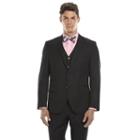 Men's Savile Row Modern-fit Pick-stitch Black Suit Jacket, Size: 48 - Regular