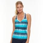 Women's Zeroxposur Mesh Racerback Tankini Top, Size: 8, Med Blue