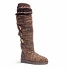Muk Luks Caris Women's Tall Sweater Boots, Girl's, Size: 7, Brown