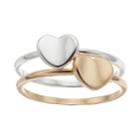 Lc Lauren Conrad Heart Ring Set, Women's, Multicolor