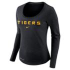 Women's Nike Lsu Tigers Slubbed Dri-fit Tee, Size: Medium, Black