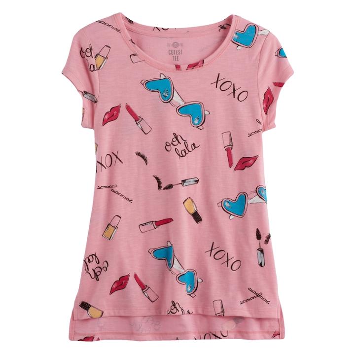 Girls 7-16 & Plus Size So&reg; Core Tee, Size: 16 1/2, Light Pink