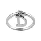 Sterling Silver Dangle Initial Ring, Women's, Size: 8