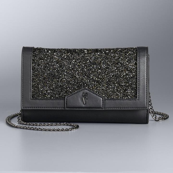 Simply Vera Vera Wang Jewel Envelope Clutch, Women's, Black